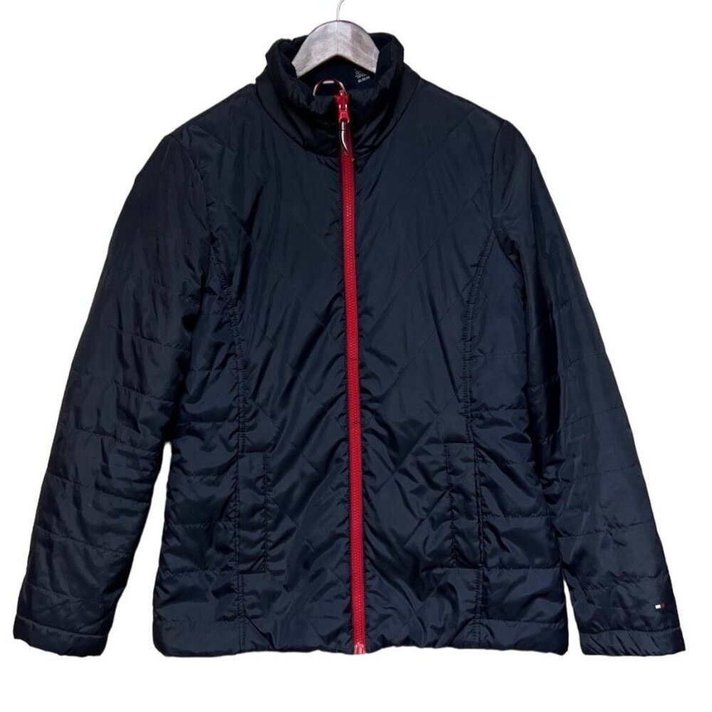 Tommy Hilfiger Women's Jacket Full Zip Puffer Navy Blue Size Medium 3 in 1 Liner